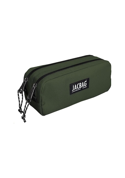Jacbag Dual Pouch İki Bölmeli Kalem Çantası Haki Yeşil Jac 08