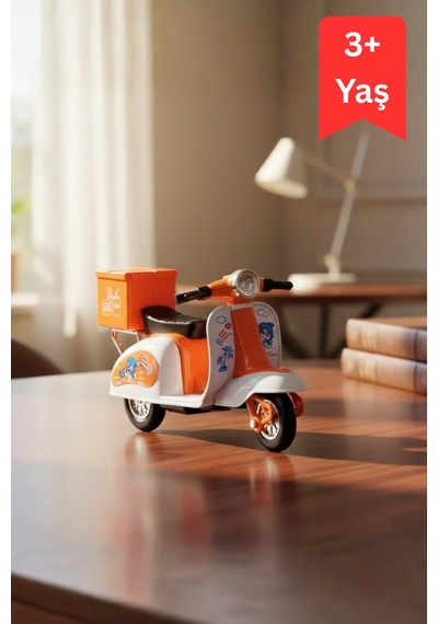 Mini Vespa Scooter Çek Bırak İnce Detay Çok Renkli 3+ Yaş Çok Renkli