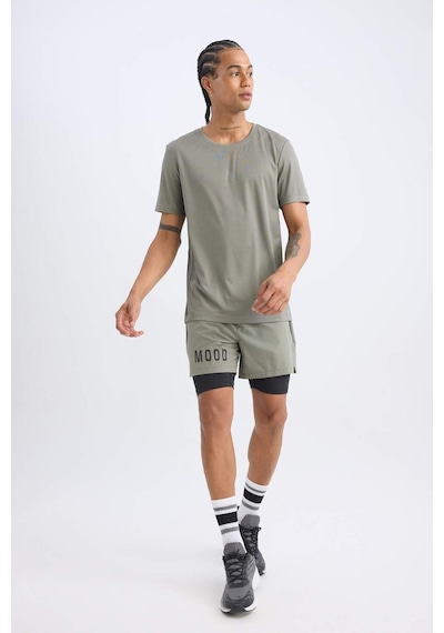 DeFactoFit Slim Fit Dar Kesim Fermuarlı Telefon Cepli Sporcu Taytlı Şort Z2147AZ25SPKH457