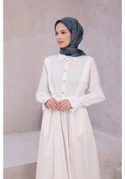 Belli İpek Eşarp - 4218-50 Yeşil Twill