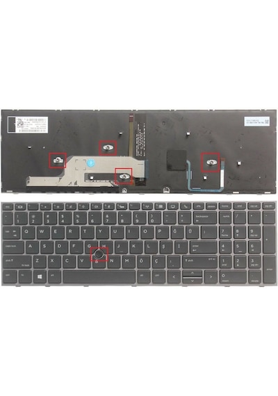 Hp Zbook 15 G5 Notebook Klavyesi, Laptop Tuş Takımı Siyah Tr Işıklı / Kl0333v2ld