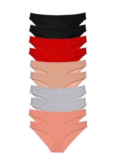 10 Adet Süper Eko Set Likralı Kadın Slip Külot 501 Beden: Xl Standart