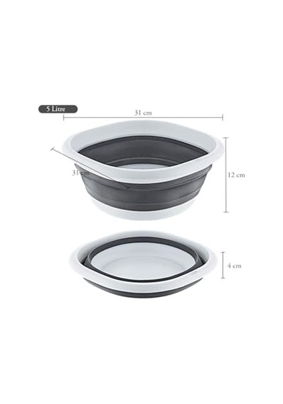 Katlanır Badya Akordiyon Silikon Leğen Badya Set 10-5-2,7 Litre Diğer
