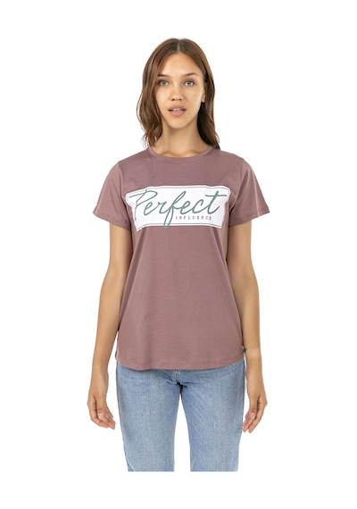 Kadın Penye Baskılı 6'lı Paket T-shirt Çok Renkli
