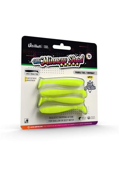 Ulti Baits Minnow Shad Silikon Balık 70mm 1,6gr 4 Adet, Ub-c18