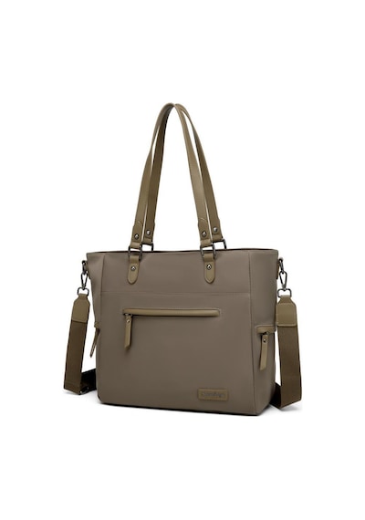 Smart Bags Twill Dimi Kumaş Kadın Omuz Çantası 3323 Kahve