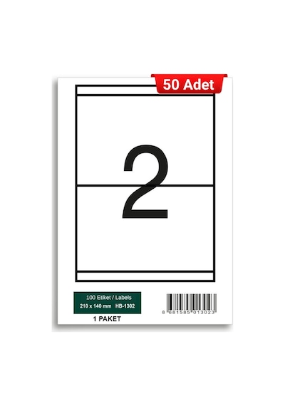 Herboy Hb-1302 210 X 140 Mm A4 Laser Etiket 50 Adet