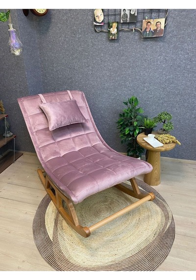 Asedia Asedia Miskin Naturel Pembe Sallanan Sandalye Dinlenme Koltuğu