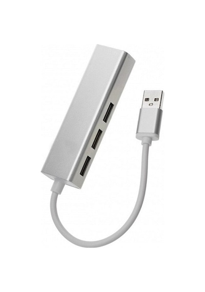 Triline Aluminyum USB To Rj45 Ethernet + USB 3 Port Hub Çoklayıcı