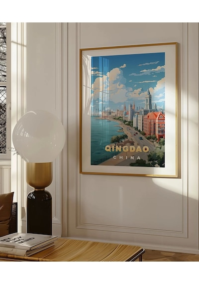 Çerçevesiz Poster Qingdao Sahil Manzarası