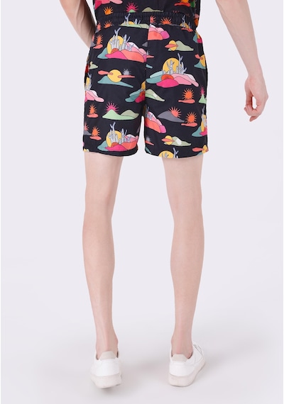 Colin's Colins Slim Fit Baskılı Erkek Çok Renkli Deniz Şortu Cl1063397 Q1.v2 Mtc Çok Renkli