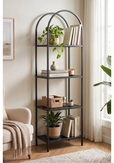 Mona 40cm Kemerli Çok Amaçlı Metal Raf - Siyah Dekoratif Banyo, Mutfak Ve Balkon Düzenleyici Kitaplık Mona 40cm Kemerli Çok Amaçlı Metal Raf - Siyah Dekoratif Banyo, Mutfak Ve Balkon Düzenleyici Kitaplık