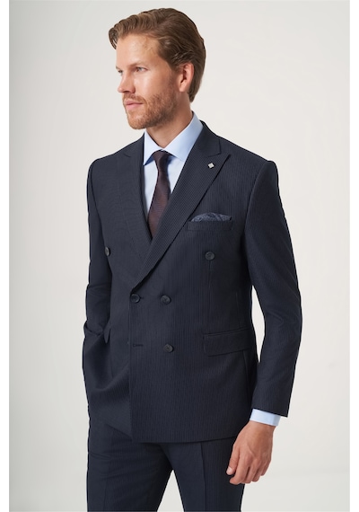 İmza Lacivert-gri Kırlangıç Yaka Çizgili Kruvaze 6 Drop Slim Fit Tam Astar Esnek Takım Elbise 1001260284 Lacivert - Gri İmza Lacivert-gri Kırlangıç Yaka Çizgili Kruvaze 6 Drop Slim Fit Tam Astar Esnek Takım Elbise 1001260284 Lacivert - Gri