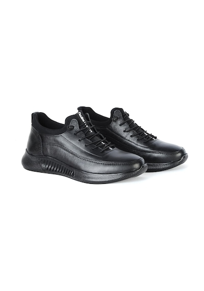 Dropland 8351 Siyah Milano %100 Deri Erkek Casual Ayakkabı Siyah