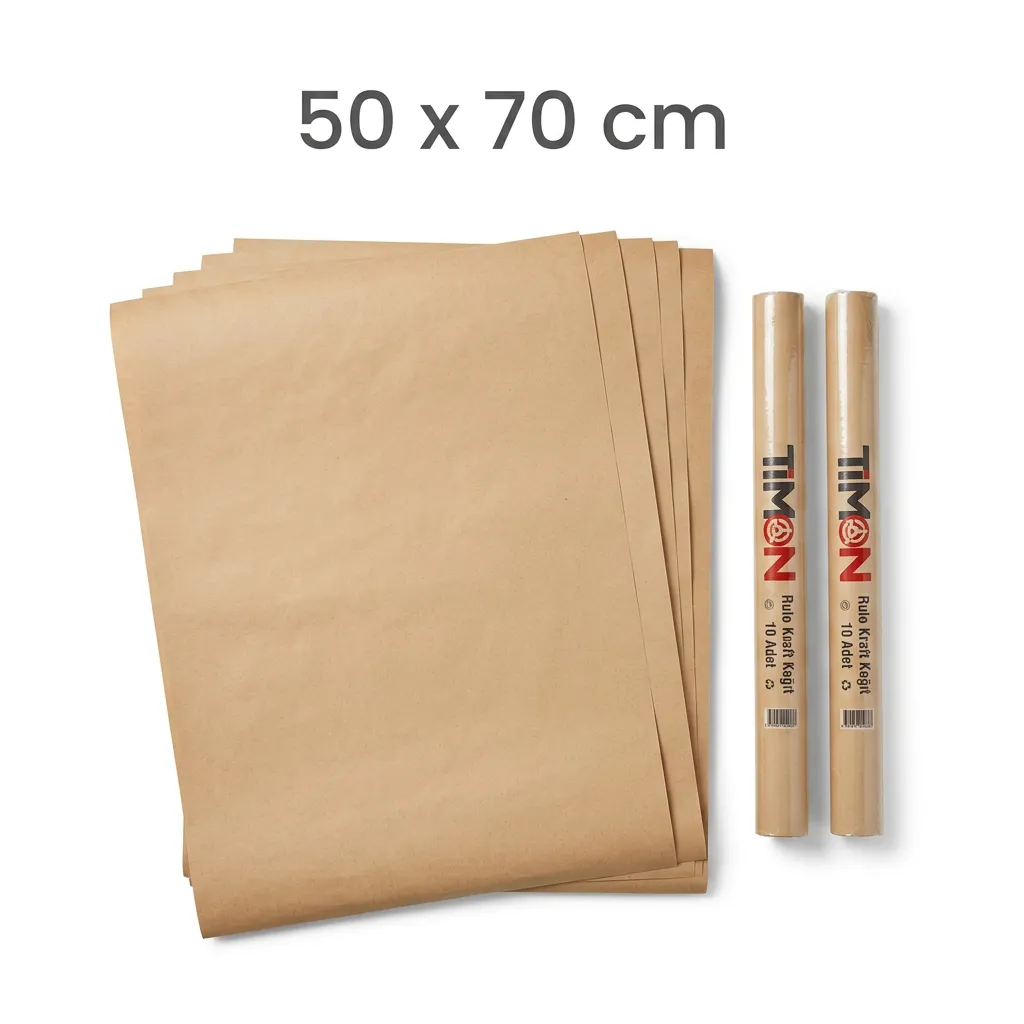 50x70 Cm Kraft Kağıt Rulo 20 Adet - Ambalaj, Paketleme Ve Hobi Kağıdı 2 Rulo Set