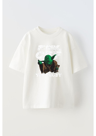 Thewert Unisex A Jedi's Response To Haters Tasarım Baskılı Pamuk Beyaz Oversize T-shirt
