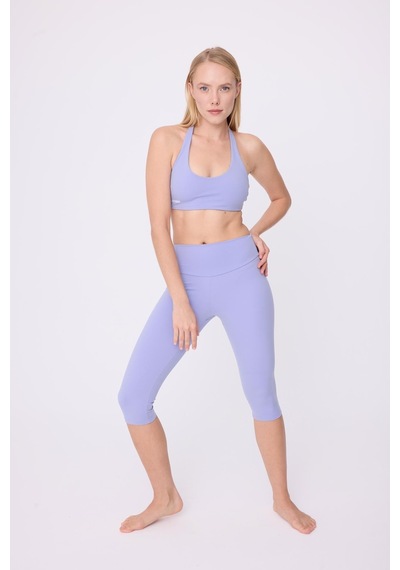 Hıghrıse Comfortflex Yüksek Bel Spor & Aktif Yaşam Kapri Taytı-2687 Lavanta