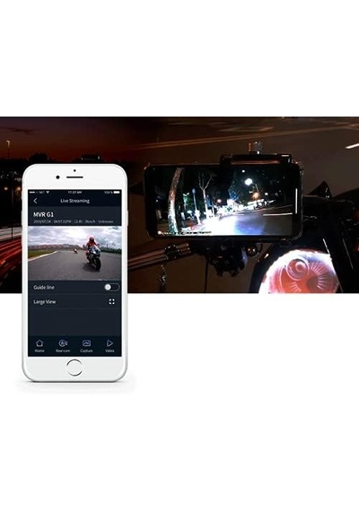 Gnet Mvr Motosiklet 2 Kameralı Fullhd Wi-fi Araç Kamerası, Kırmızı