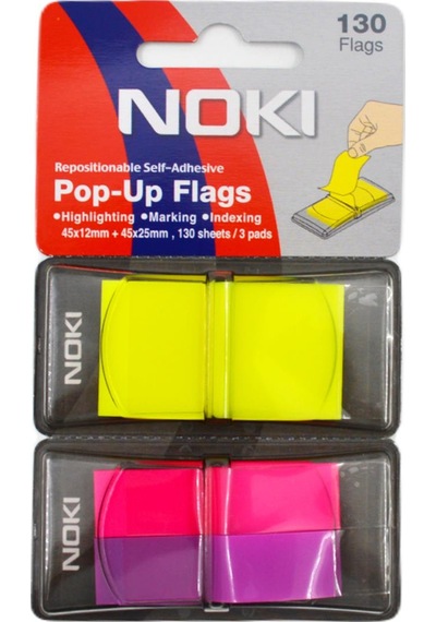 Noki Memo Pop-Up Flags Yapışkanlı İşaretleyici 130 Yaprak(26006B)