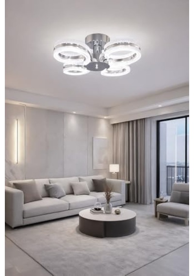 4 Lü Kobalt Avize 4xe27 Çok Renkli