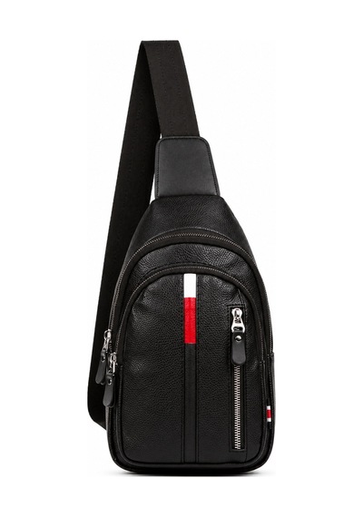Newish Polo Erkek Deri Usd Kulaklık Çıkışlı Çapraz Bady Bag Göğüs Ve Omuz Çantası New132 - Siyah