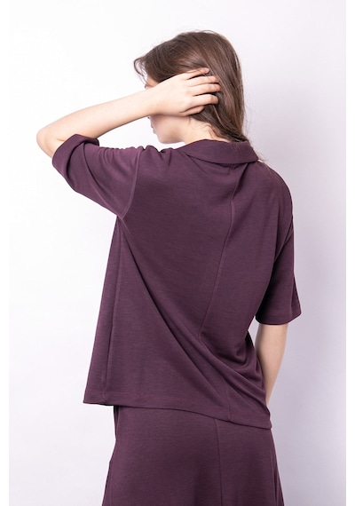 Kadın Yumşak Dokulu Esnek Kumaş V Yaka Yakalı Düşük Omuzlu Dirsek Boy Kollu Oversize Bluz-bordo Bordo Kadın Yumşak Dokulu Esnek Kumaş V Yaka Yakalı Düşük Omuzlu Dirsek Boy Kollu Oversize Bluz-bordo Bordo