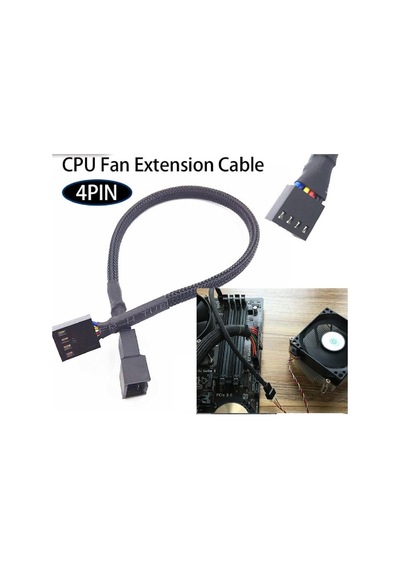 0449 Pwm 4 Pin Y Port Dişi Erkek Anakart 30 Cm 24 Awg Bakır 3 Mm Fan Uzatma Güç Kablosu.
