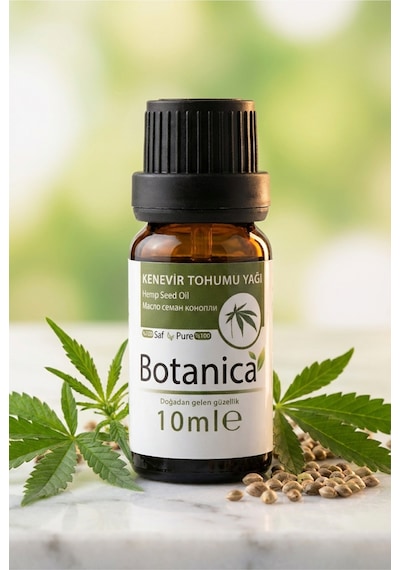 Botanica %100 Saf Kenevir Yağı Soğuk Sıkım Eklem Bakımı Cilt Onarıcı Doğal Bitkisel Bakım Damla 10 Ml 10 ML