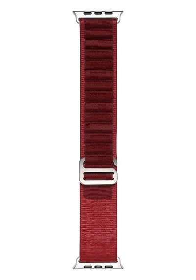 Zore Watch Ultra 49mm Clo Band-74 Hasır Kordon-koyu Kırmızı