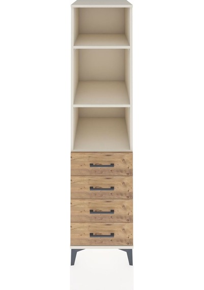 Kronos Dolap 3 Raflı 4 Çekmeceli 44x59x182 Aytaşı-çam Aytaşı