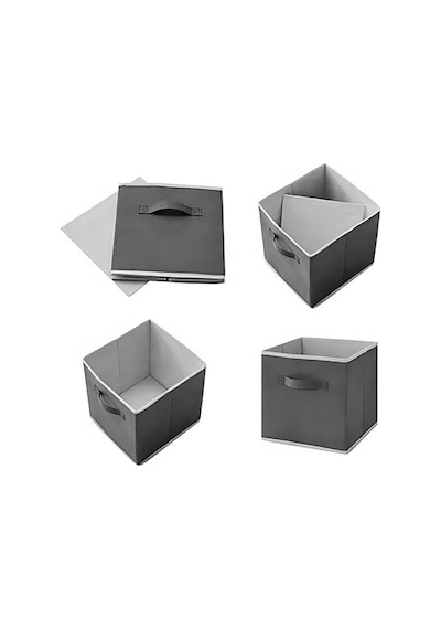 Adarya Home Dolap İçi Çamaşır Ve Oyuncak Düzenleyici Kapaksız Saklama Kutusu 30x30x30 Cm Zebra Diğer