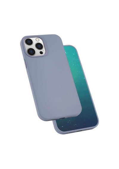 Apple Uyumlu iPhone 13 Pro Max Kılıf Zore Silk Silikon Lila