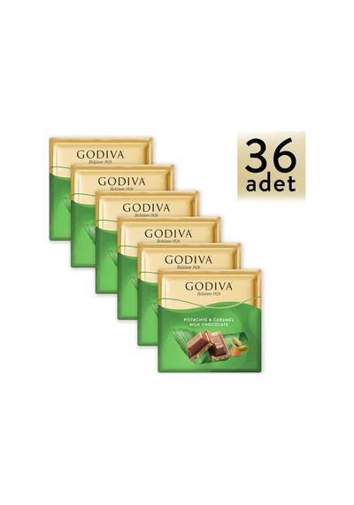 Godiva Antep Fıstık Karamelli Kare Çikolata 36 x 60 G
