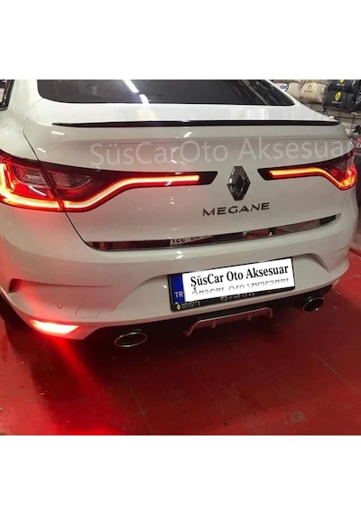 Renault Megane 4 Sedan Kasa Bagaj Üstü Spoiler Piano Black-Beyaz Parlak Siyah N11.2968