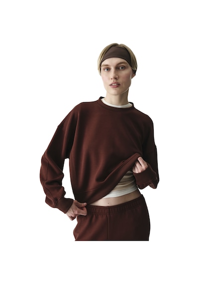 Penti Kahverengi Silky Feel Contrast Sweatshirt