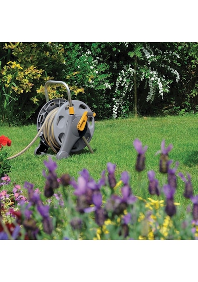 Ayrex Hozelock 2431h Duvarda Ve Yerde Kullanılabilen 25 M Hortumlu 45 M Kapasiteli Hortum Toplama Sarma Makara Seti