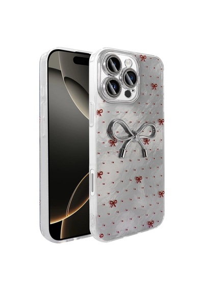 Apple Uyumlu iPad iPhone 16 Pro Kılıf Kamera Korumalı Figürlü Zore Ponti Silikon Kapak Açık Mavi