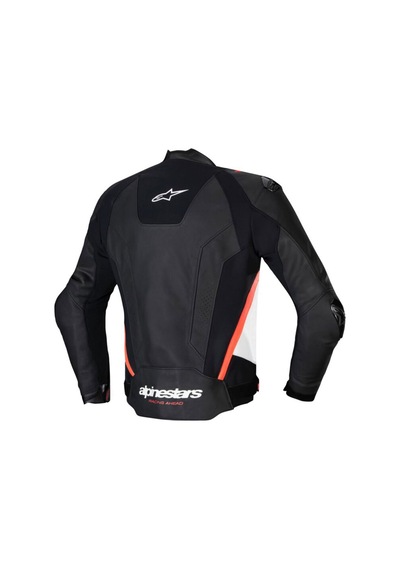 Alpinestars Missile V3 Deri Korumalı Motosiklet Montu Siyah Beyaz Kırmızı