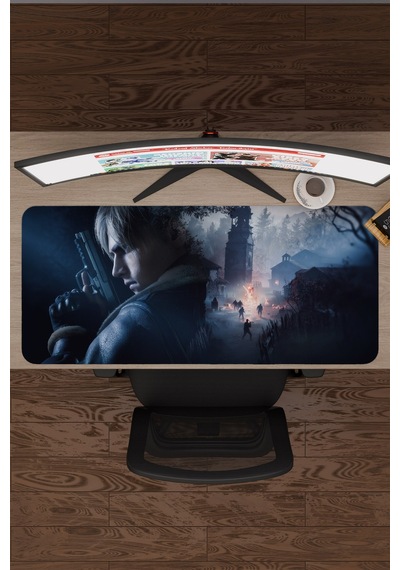 Resident Evil Kaymaz Dikişli Kauçuk Oyuncu Mousepad V1 - 90x40 Xxl Gaming Mouse Pad Fare Altlığı