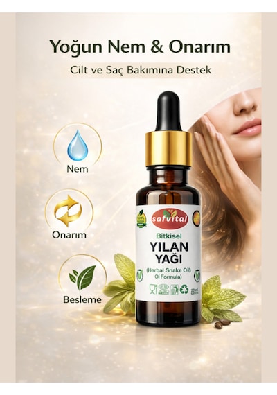 Safvital Yılan Yağı Essential Aromatic 20 Ml - Saç Dökülme Karşıtı Bakım Formülü Snake Oıl 20ml