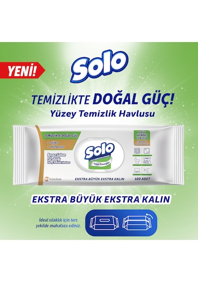 Solo Beyaz Sabun Ferahlığı Yüzey Temizlik Havlusu 4'lü