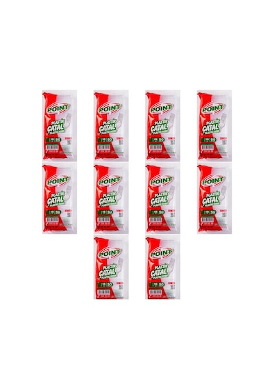 Point Plastik Lüx Şeffaf Çatal - 18 Cm. - 3.2 Gr. - 50 Adetlik 10 Paket Şeffaf