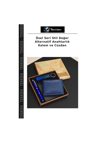 Terrien Özel Seri Stil Değer Alternatif Anahtarlık Kalem Ve Cüzdan Çok Renkli