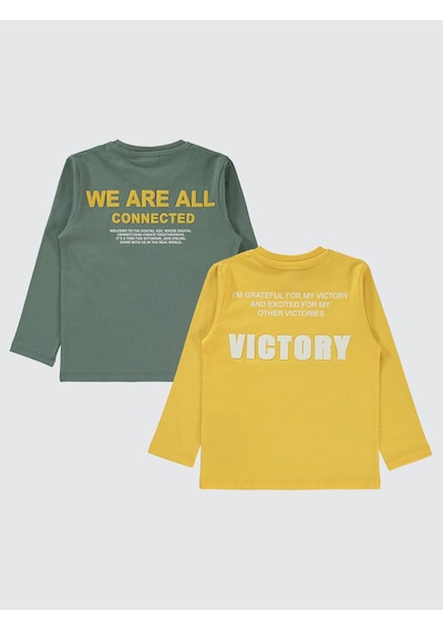 Civil Boys Erkek Çocuk 2'li Sweatshirt 5-13 Yaş Sarı