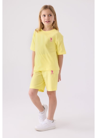 U.S. Polo Assn. U.s. Polo Assn Kız Çocuk Sarı Bermuda Takım 5274-43844 Sarı