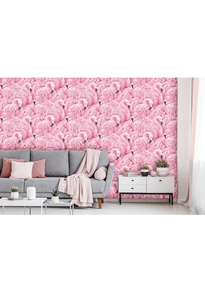 Pembe Flamingolar Duvar Kağıdı (359229682)