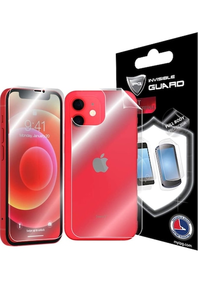 Ipg Apple Uyumlu iPhone 12 Mini Görünmez Tam Kaplama Ekran Koruyucu
