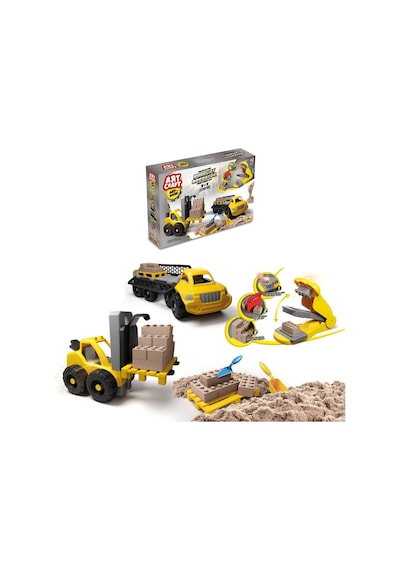 Art Sand Forklift Operatör Kum Seti 750 Gr. - Oyun Kumu Seti - Kinetik Kum Seti - Natural Kum - Doğa Renkli