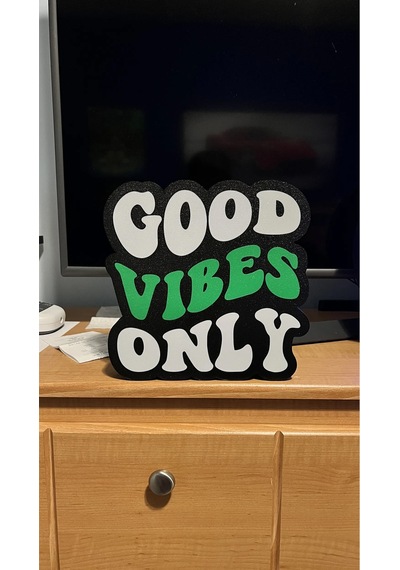 Good Vibes Only Dekoratif Aydınlatma Led Gece Lambası Çok Renkli
