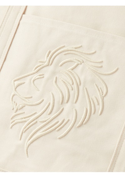 Gsstore Galatasaray Aslan Logolu Gabardin Bez Torba Çanta 48 38cm U251333 Ekru